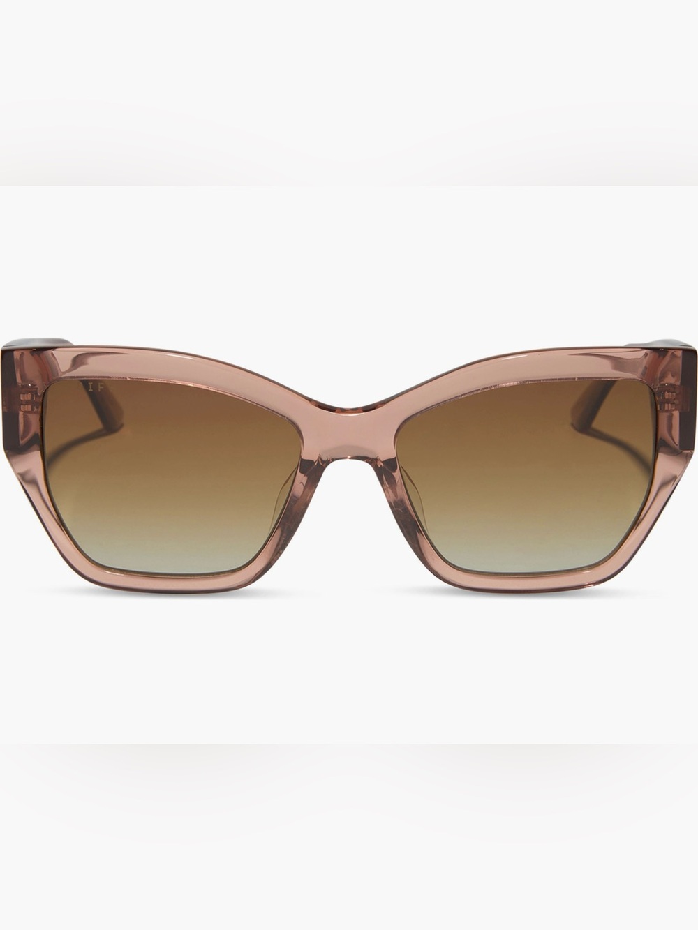 DIFF cat eye women’s sunglasses light brown